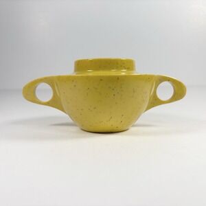 Vtg Holiday By Kenzo Yellow Spackle Sugar Bowl With Lid